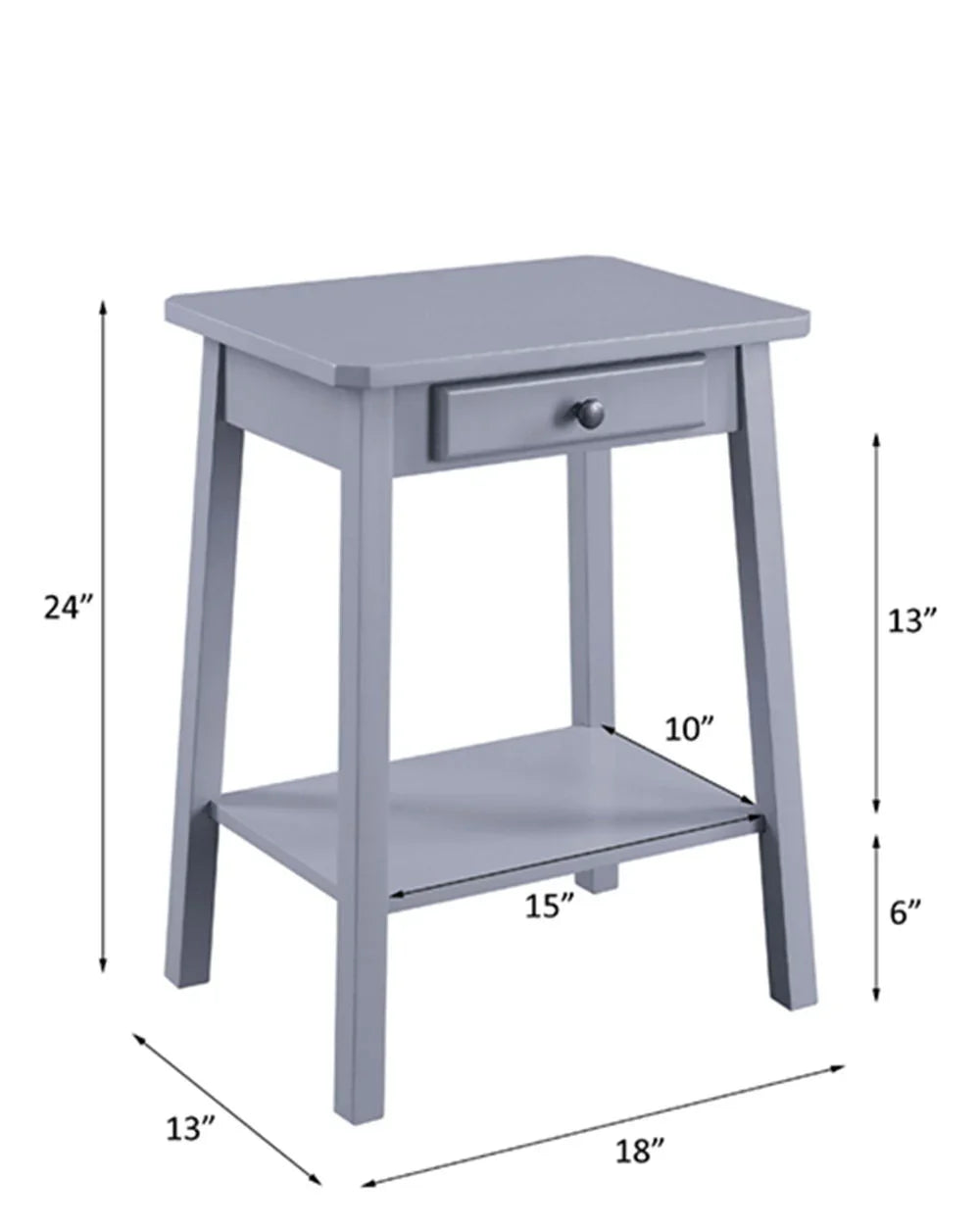 Kaife - Accent Table With Display And Utility Function - Gray - Furniture Home Direct