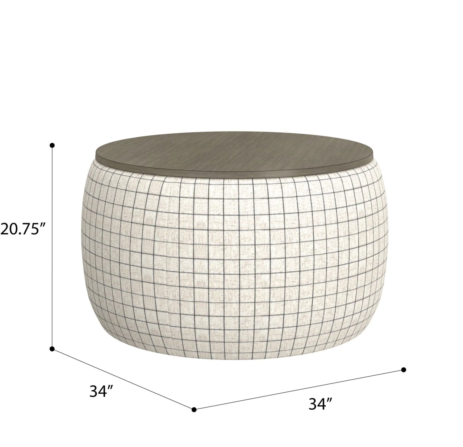 Revel - Storage Ottoman - White - Furniture Home Direct