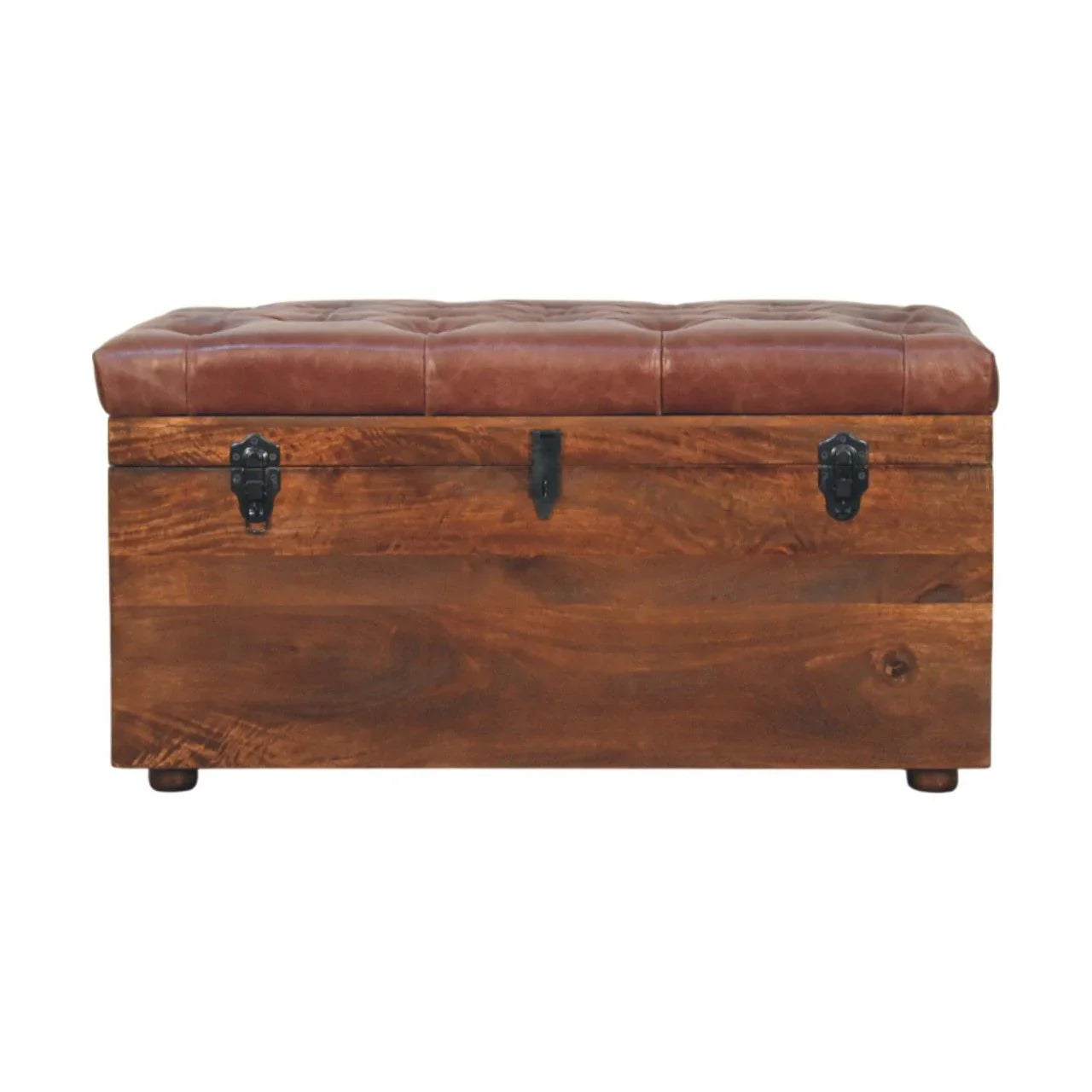 Buffalo - Leather Storage Trunk - Furniture Home Direct