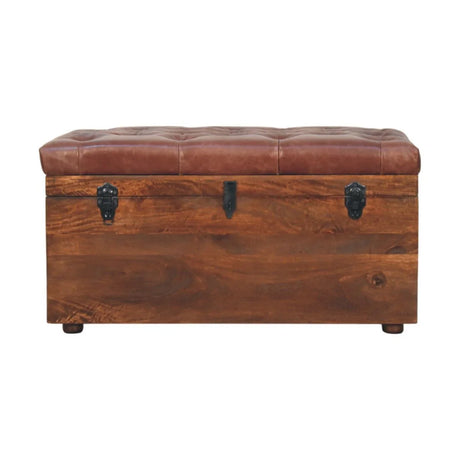Buffalo - Leather Storage Trunk - Furniture Home Direct