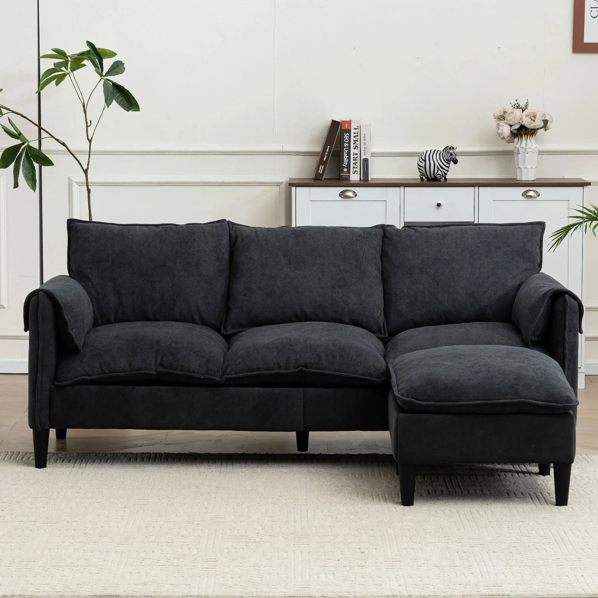 Convertible Combination Sofa With Footstools With Storage - Furniture Home Direct