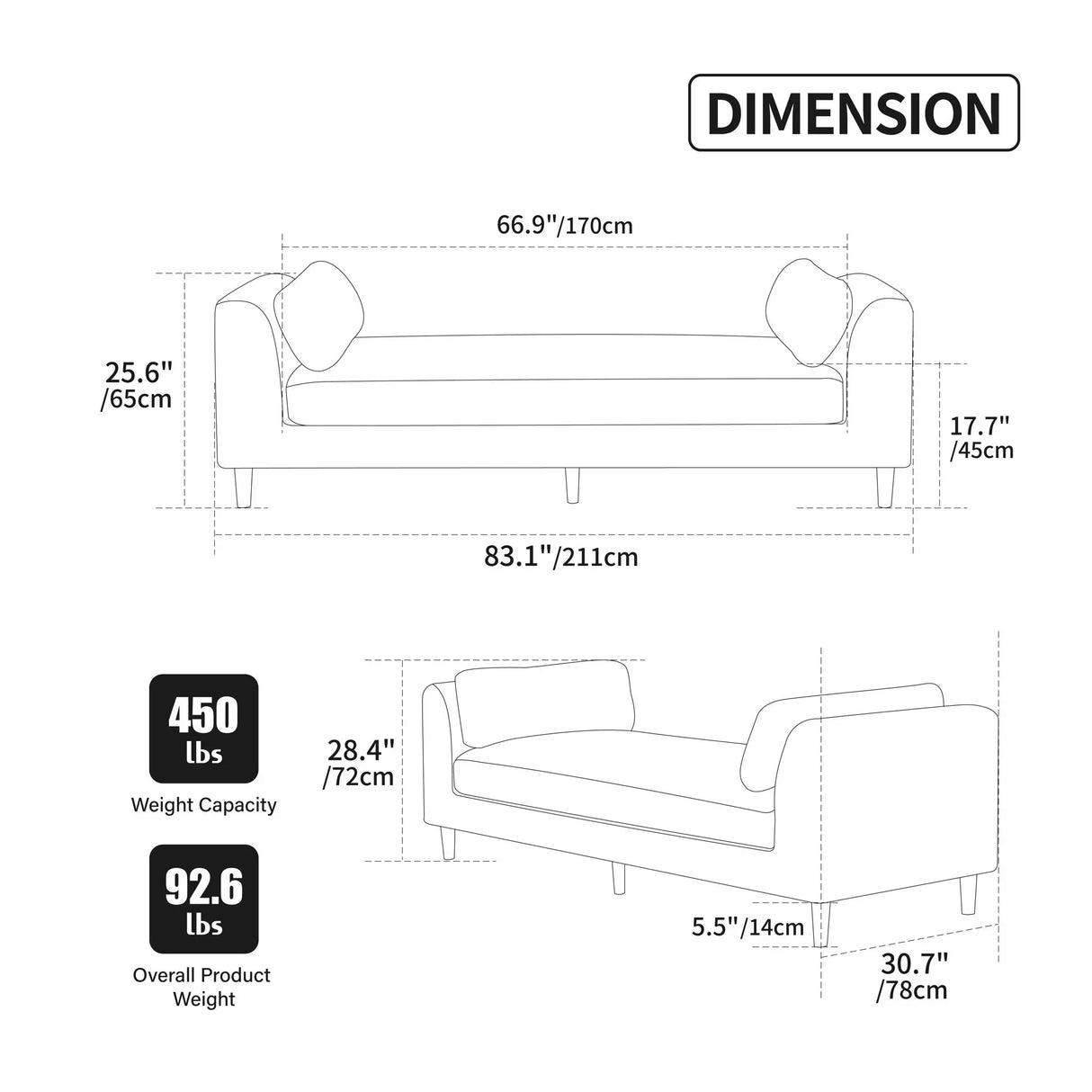 Modern Upholstered End Of Bed Bench With Armrests - Furniture Home Direct