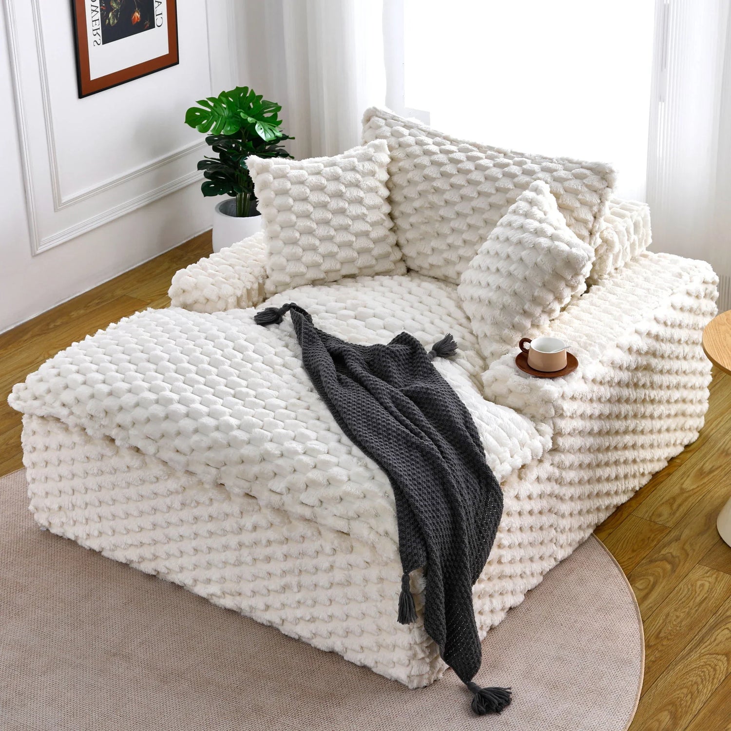 Harbor - Luxury Sofa Turtle Fleece Fabric - Furniture Home Direct