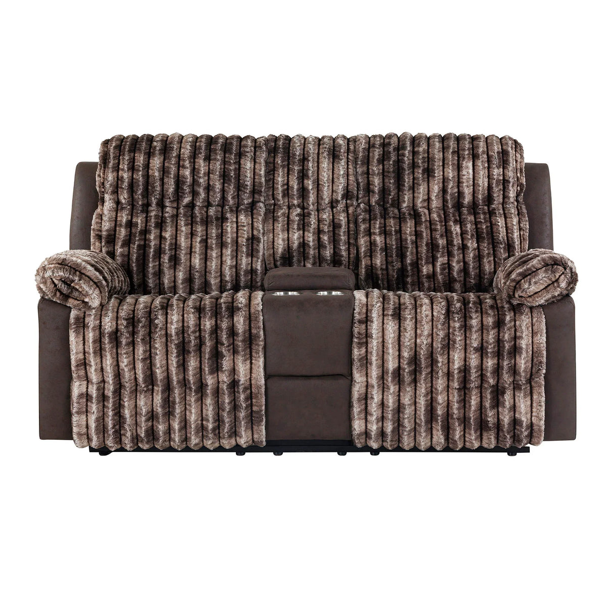 Bruni - Console Reclining Loveseat With Manual Recline - Furniture Home Direct