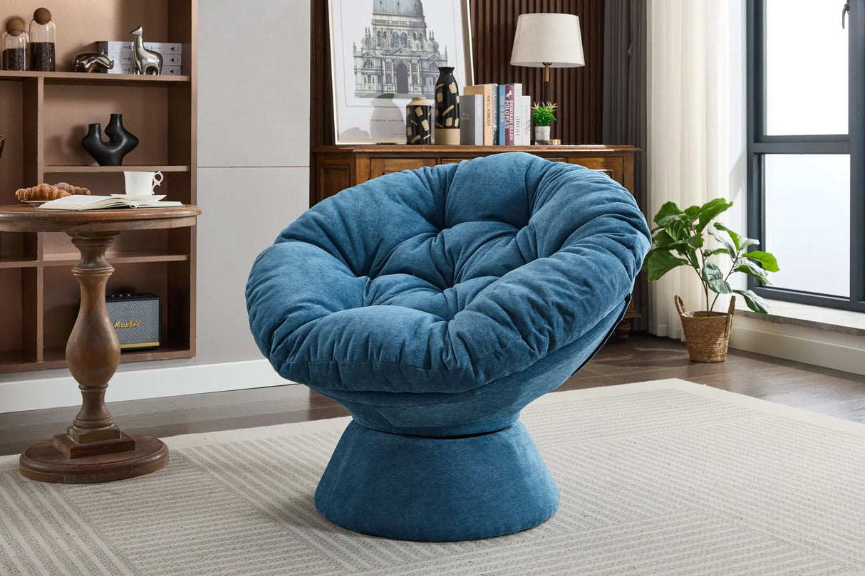 Oversized Swivel Accent Chair, 360 Swivel Barrel Chair, Papasan Chair For Living Room Bedroom - Furniture Home Direct