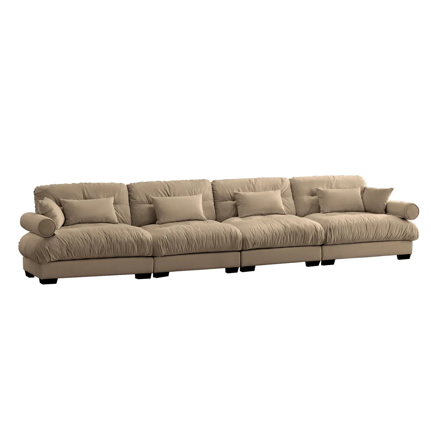 Super Comfort Oversized Modular Velvet Sectional Sofa, Deep Seat Convertible L Shaped Couch - Furniture Home Direct