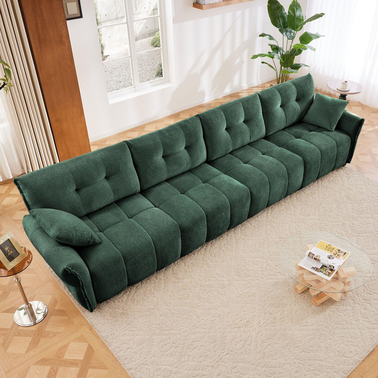 Modern Sofa & Pillows, Textured Cover, High Rebound Cushions - Furniture Home Direct