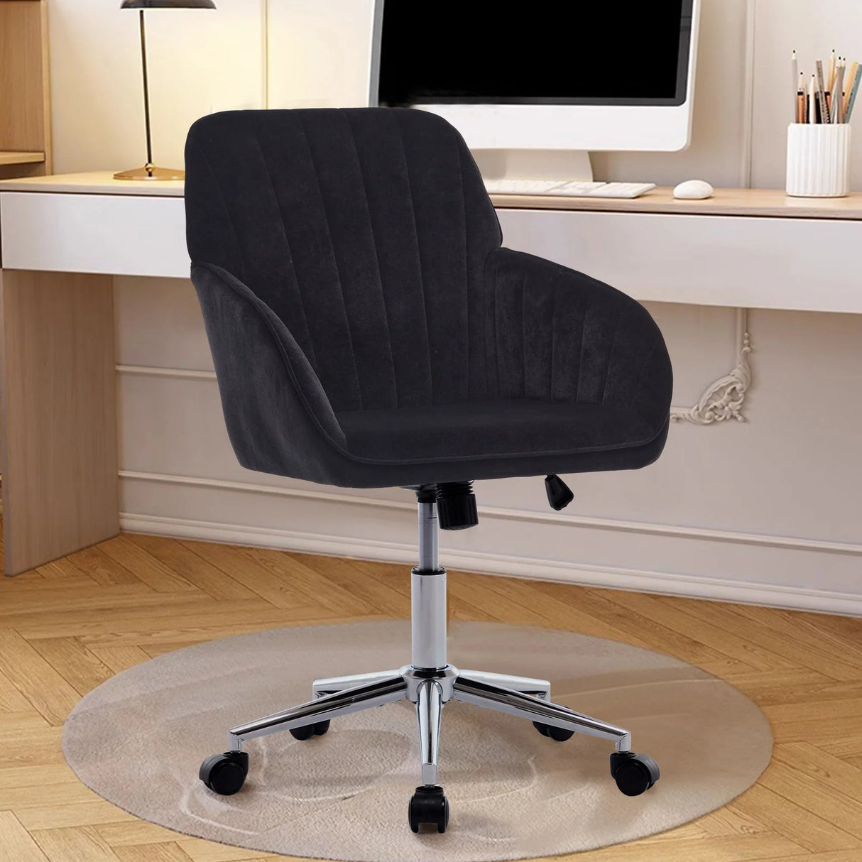 Adjustable Ergonomic Office Chair, Swivel Backrest Seat - Furniture Home Direct