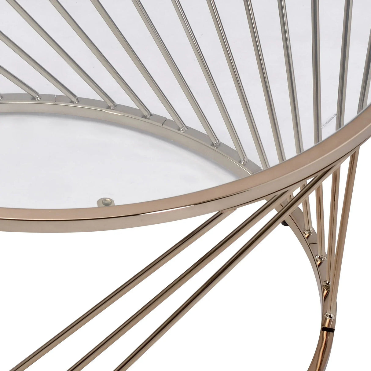 Bluelipe - Clear Glass Top With Coffee Table - Champagne - Furniture Home Direct