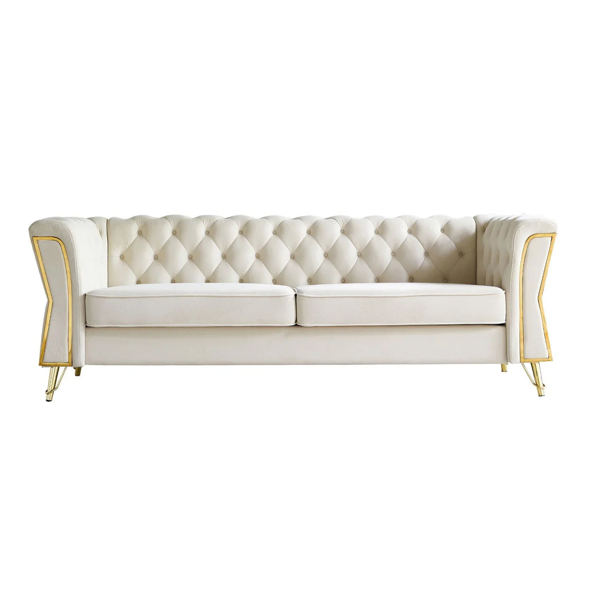 Modern Tufted Velvet Sofa For Living Room - Furniture Home Direct