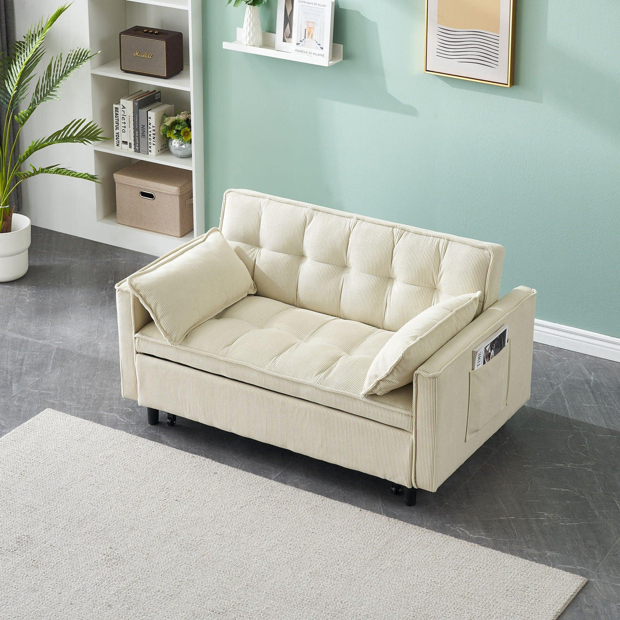 Two-Seat Casual Sofa With Pull Out Bed, Living Room Furniture - Furniture Home Direct