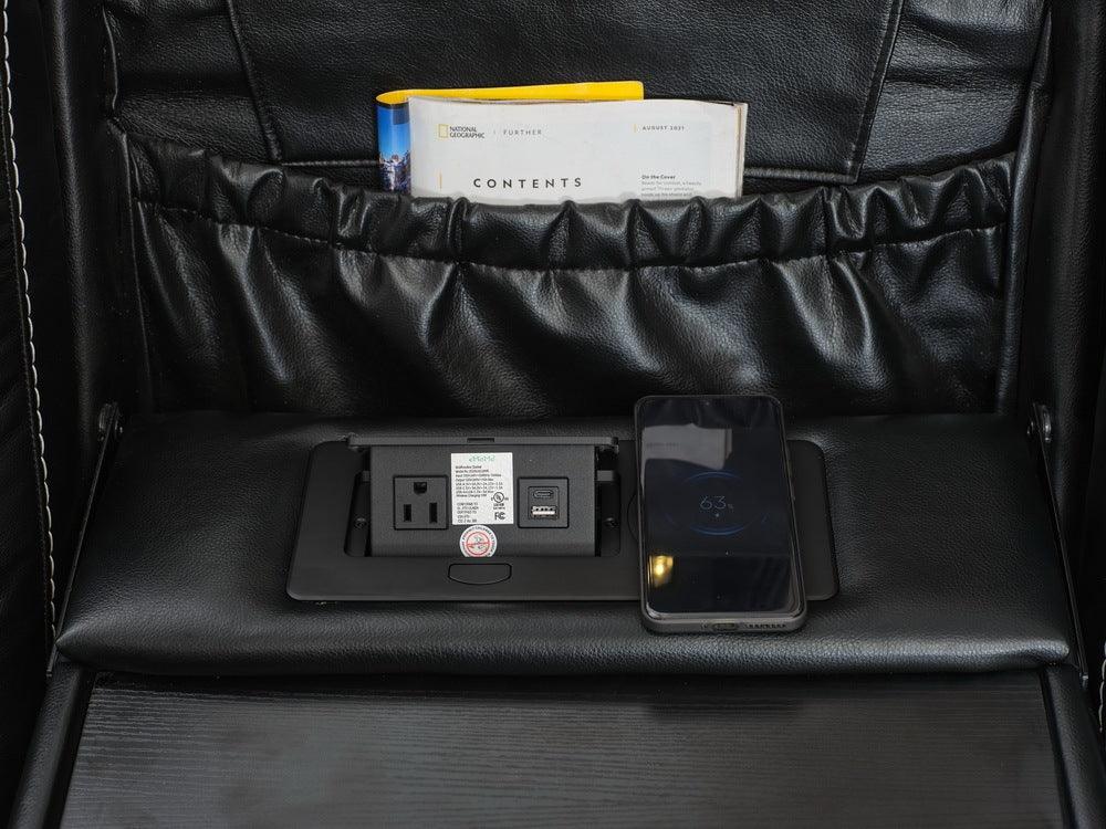 Sectional Sofa With Power Recline LED Lighting Black - Furniture Home Direct