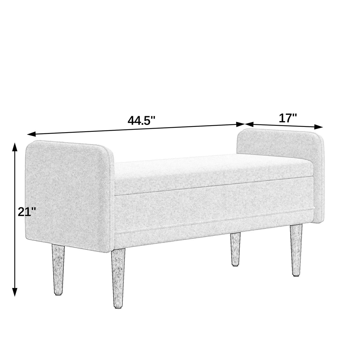 Teddy Velvet Storage Stool With Storage Space For Apartments - Furniture Home Direct