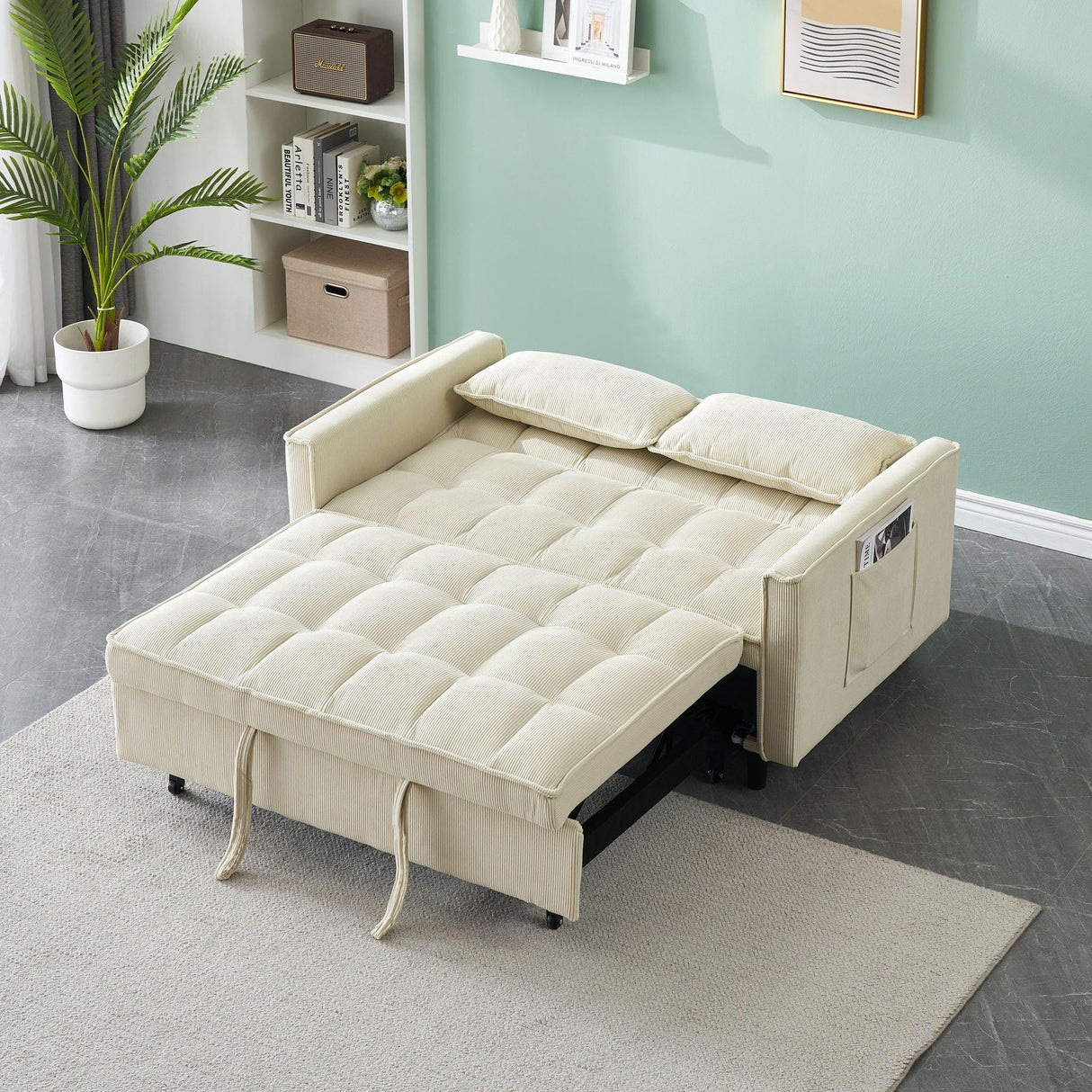 Two-Seat Casual Sofa With Pull Out Bed, Living Room Furniture - Furniture Home Direct