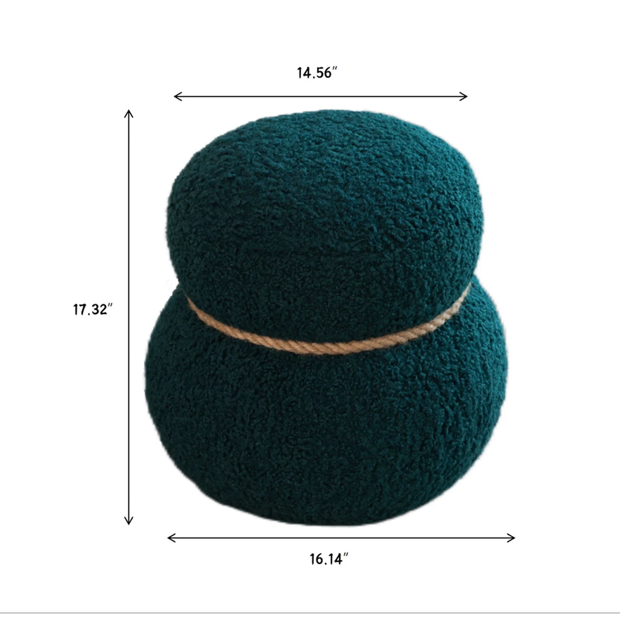 Snowman Stool With Cushion And Solid Wood Frame - Furniture Home Direct