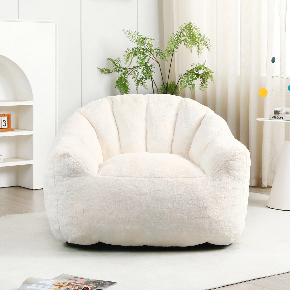 Beanbag Chair, Beanbag Sofa Chair With Armrests Stuffed High Density Foam - Furniture Home Direct