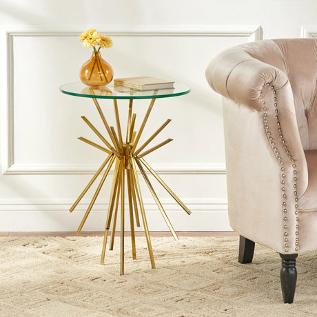 Starburst Side Table With Gold Legs - Furniture Home Direct