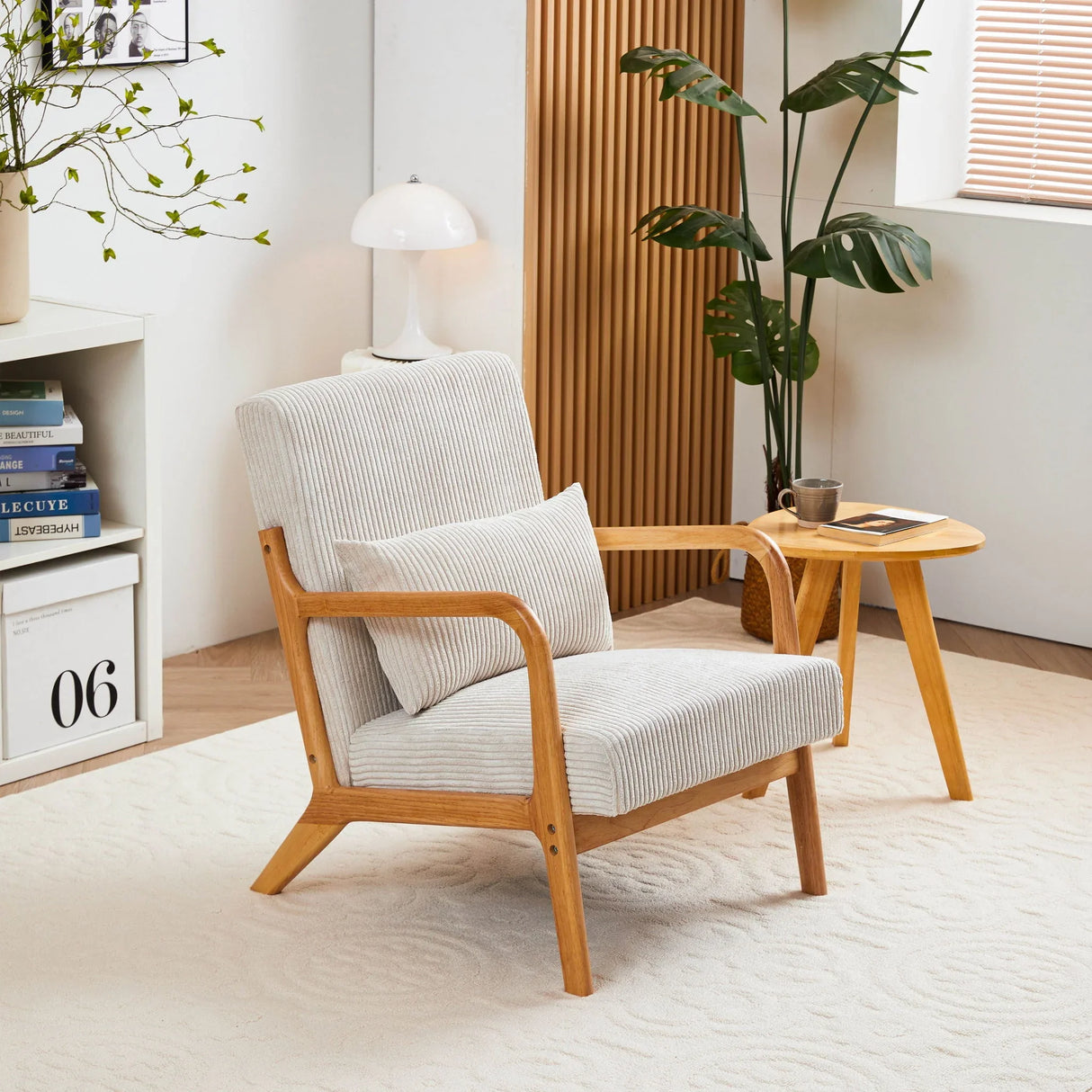 Accent Arm Chair With Pillow Upholstered - Furniture Home Direct