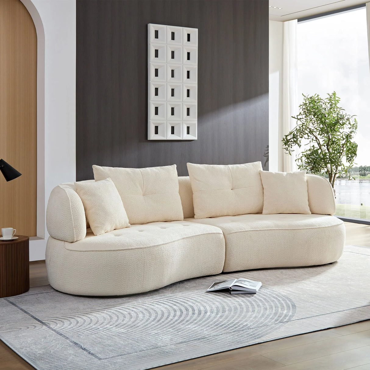 Modular Sofa, Durable Fabric, Solid Wood Frame, High Density Sponge Padding, Seating For 4 - Furniture Home Direct