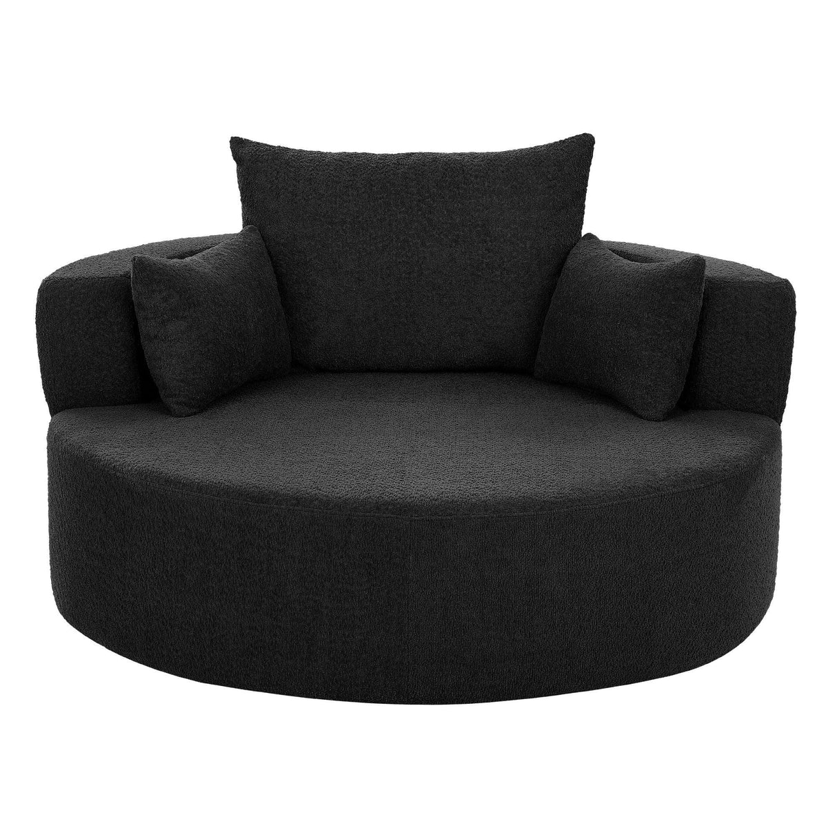 360° Swivel Chair Accent Barrel Chair With Removable Pillows - Furniture Home Direct
