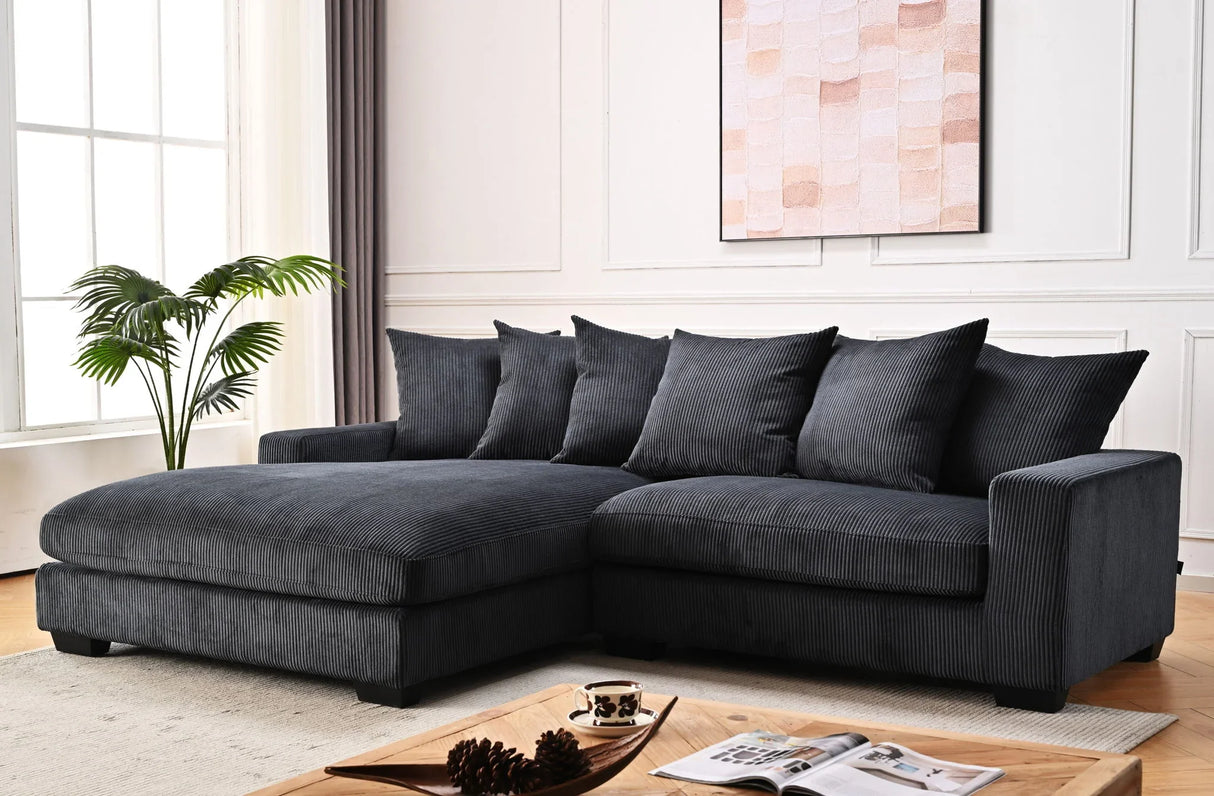 Luxe - Oversized 2 Piece Sectional Couches For Living Room, L Shaped Sofa With Chaise - Furniture Home Direct
