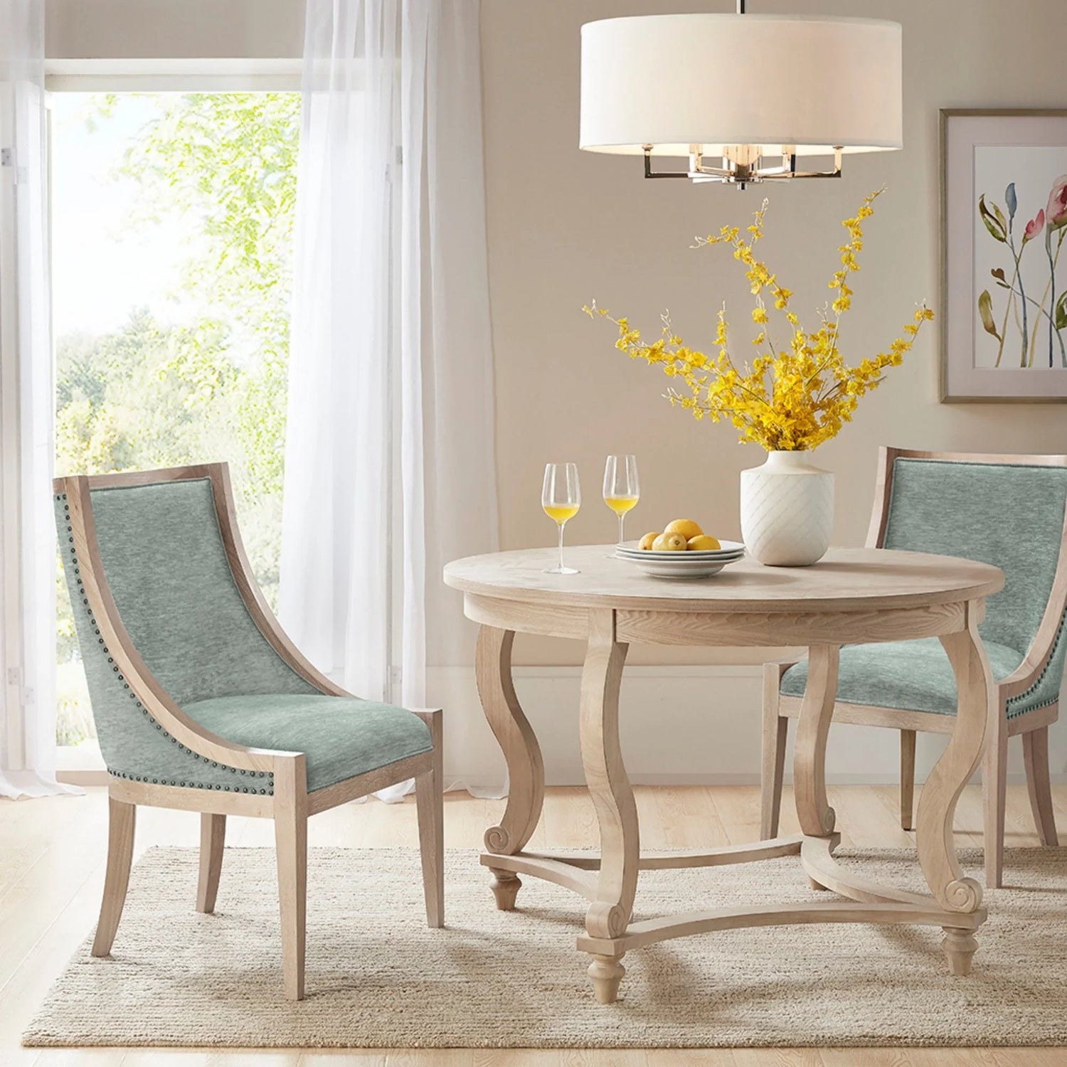 Upholstered Dining Chair With Nailhead Trim - Furniture Home Direct