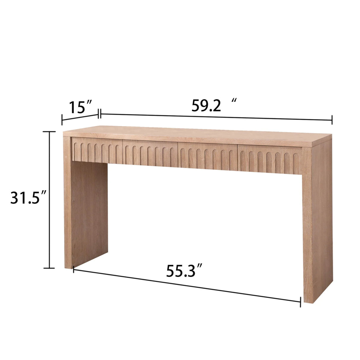 Modern Console Table With 4 Drawers, Entryway Table - Furniture Home Direct