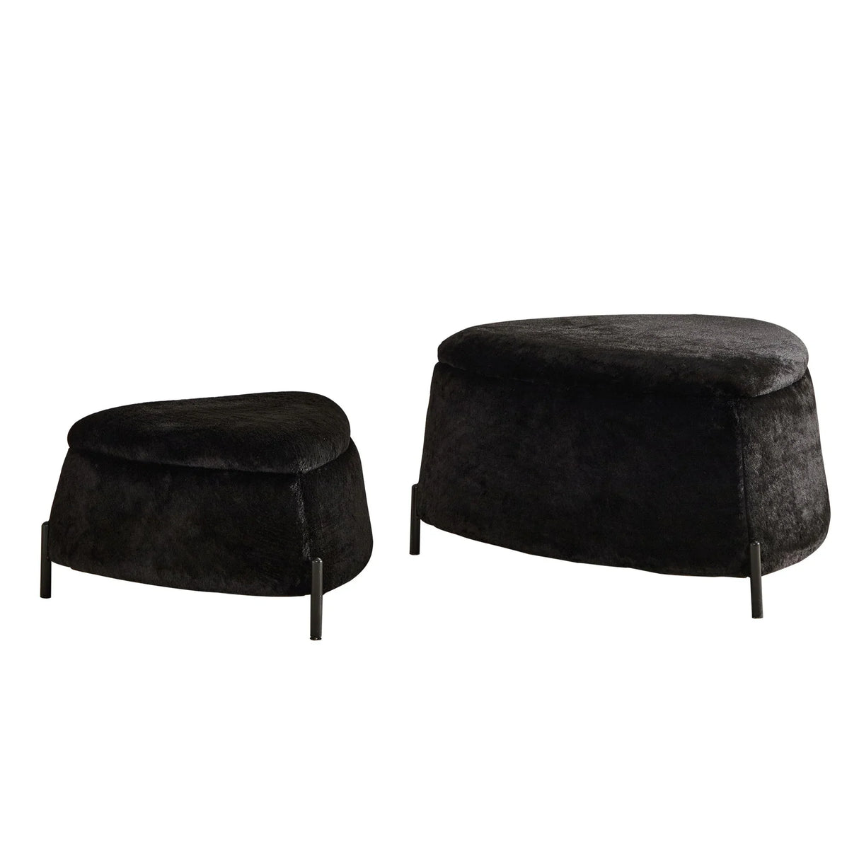 Upholstered Storage Ottoman Set With Reversible Lid - Furniture Home Direct