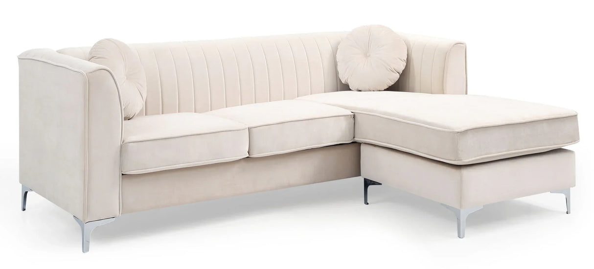 Delray - Micro Suede Sofa Chaise - Furniture Home Direct