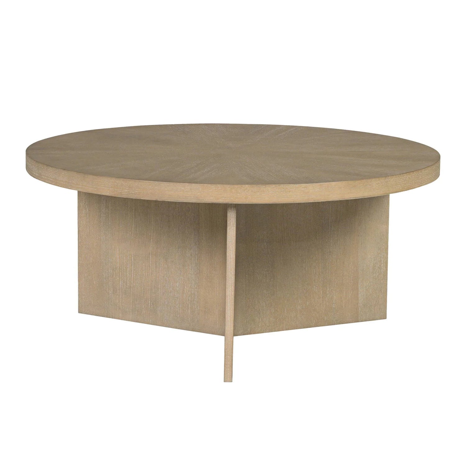 Round Coffee Table With Solid Veneer Top - Furniture Home Direct
