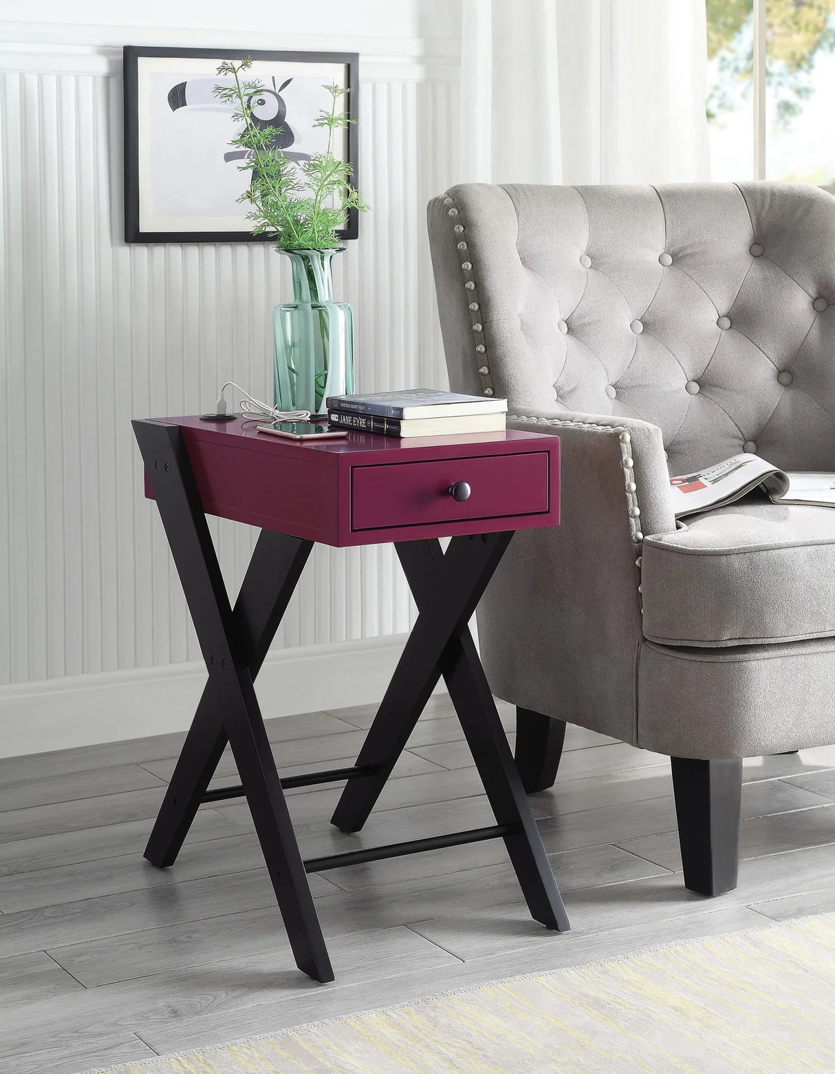 Fierce - Accent Table With Built - In USB Port - Furniture Home Direct