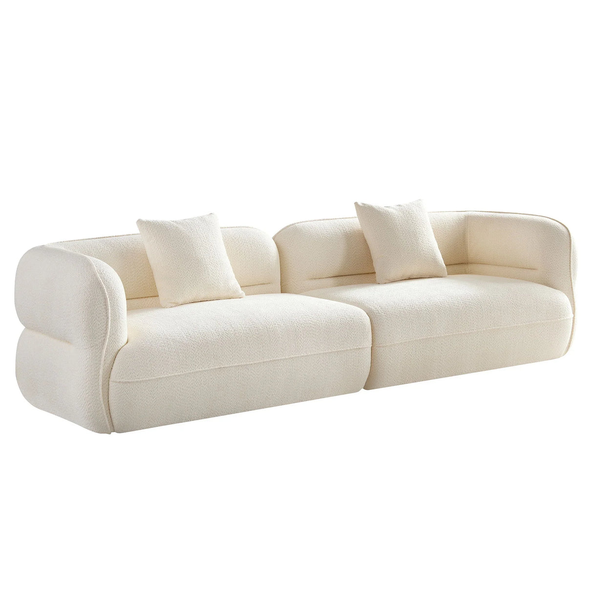 Sectional Sofa With Durable Fabric, Solid Wood Frame, And High Density Sponge Fill - Furniture Home Direct