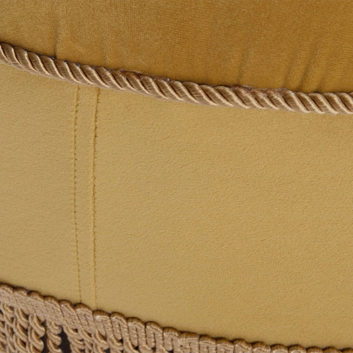 Yolanda - Luxurious Upholstery Round Upholstered Accent Ottoman - Furniture Home Direct