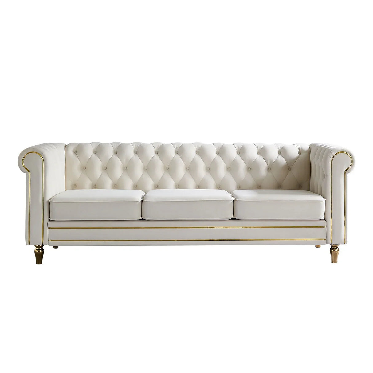 Chesterfield - Velvet Sofa 84.65" For Living Room - Furniture Home Direct