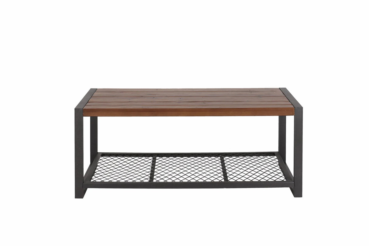 Console Coffee Table With Reclaimed Wood Finish, For Living Room - Natural - Furniture Home Direct