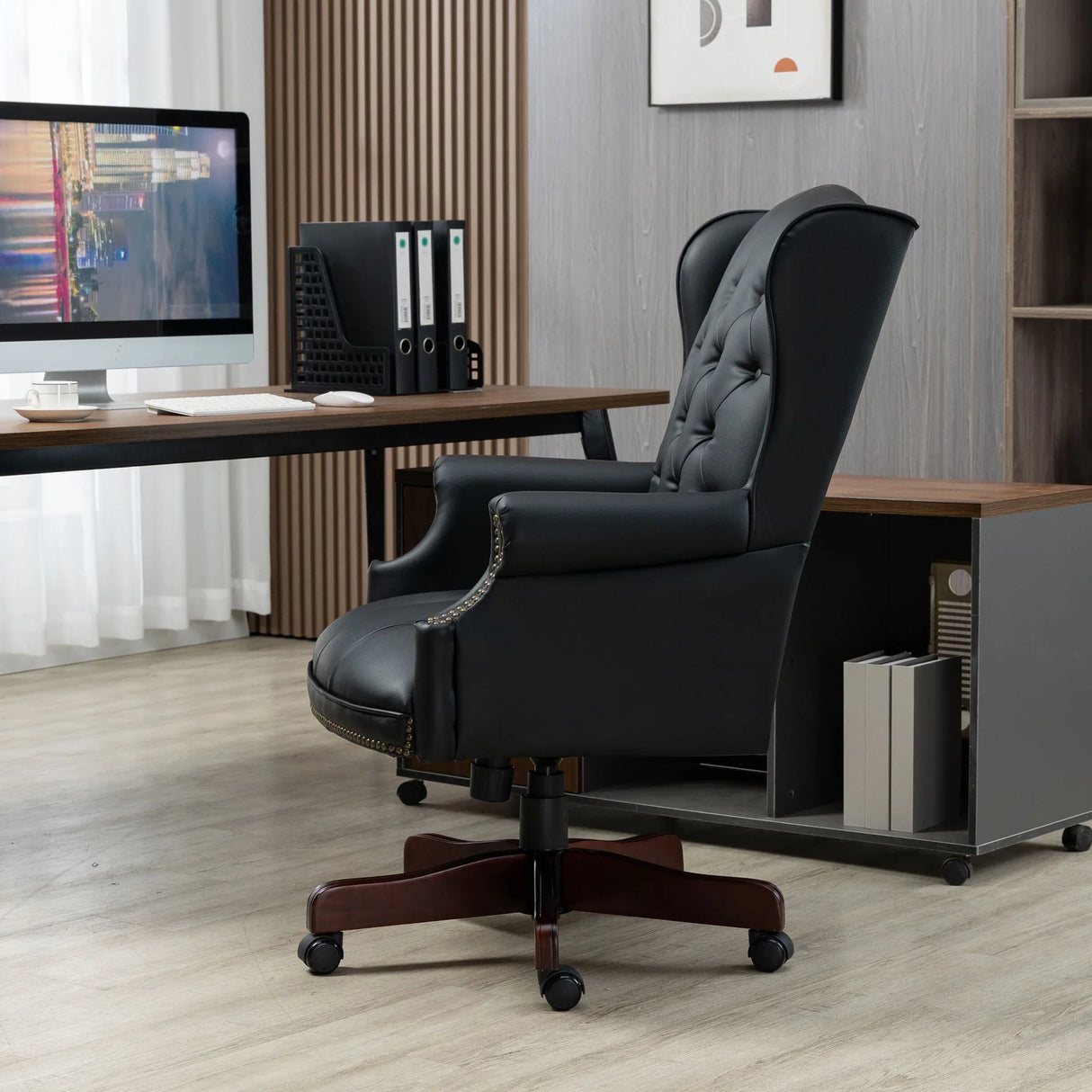 Executive Office Chair, High Back Reclining Comfortable Desk Chair With Smooth Glide Caster Wheels - Furniture Home Direct