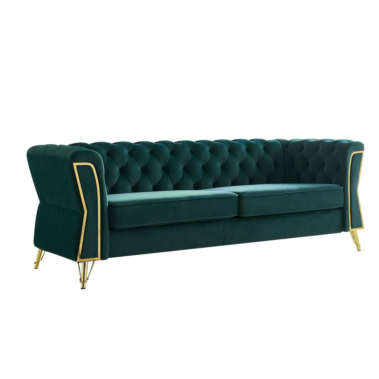 Modern Tufted Velvet Sofa For Living Room - Furniture Home Direct