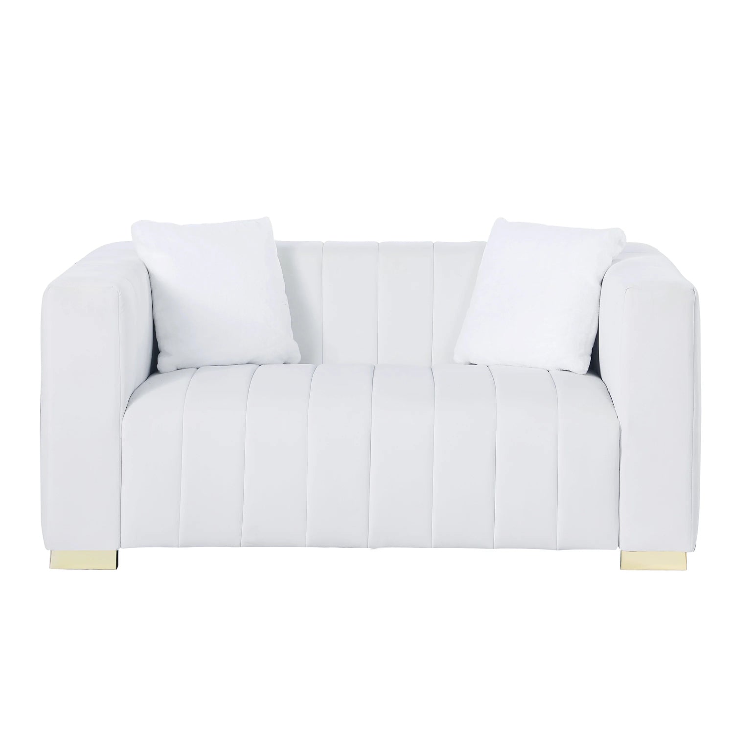 Modern Loveseat - White - Furniture Home Direct