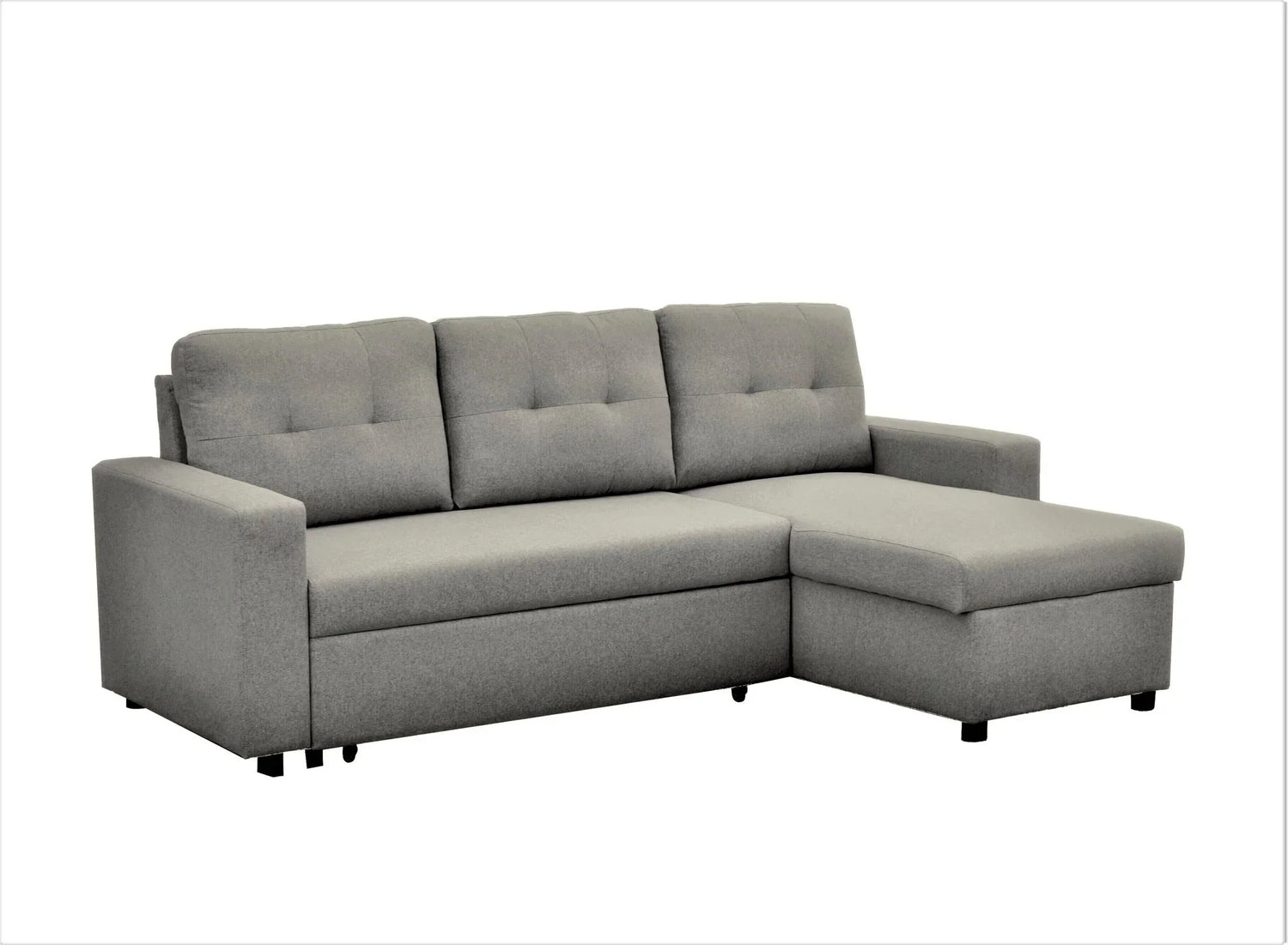 Convertible L Shaped Sectional Sleeper Sofa Bed, Saving Pull Out Couch - Furniture Home Direct