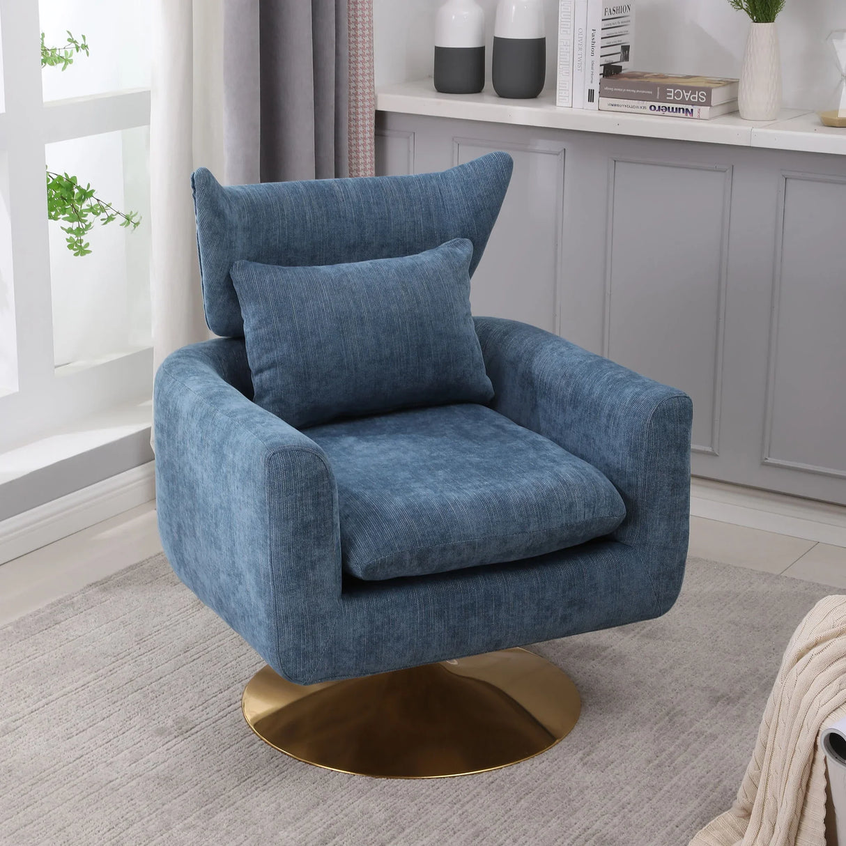 Classic Mid-Century 360 Degree Swivel Accent Chair - Furniture Home Direct