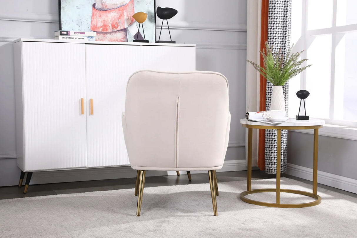 Modern Mid-Century Chair Tufted Sherpa Armchair For Living Room Bedroom Office - Furniture Home Direct