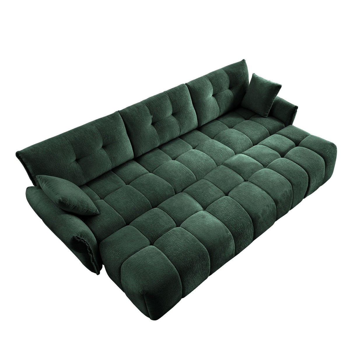 Sofa Set With Ottoman And Pillows, Textured, High Resilience Cushions - Furniture Home Direct