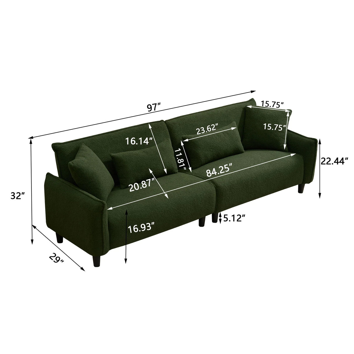 Teddy Velvet Sofa, Soft & Comfortable - Furniture Home Direct