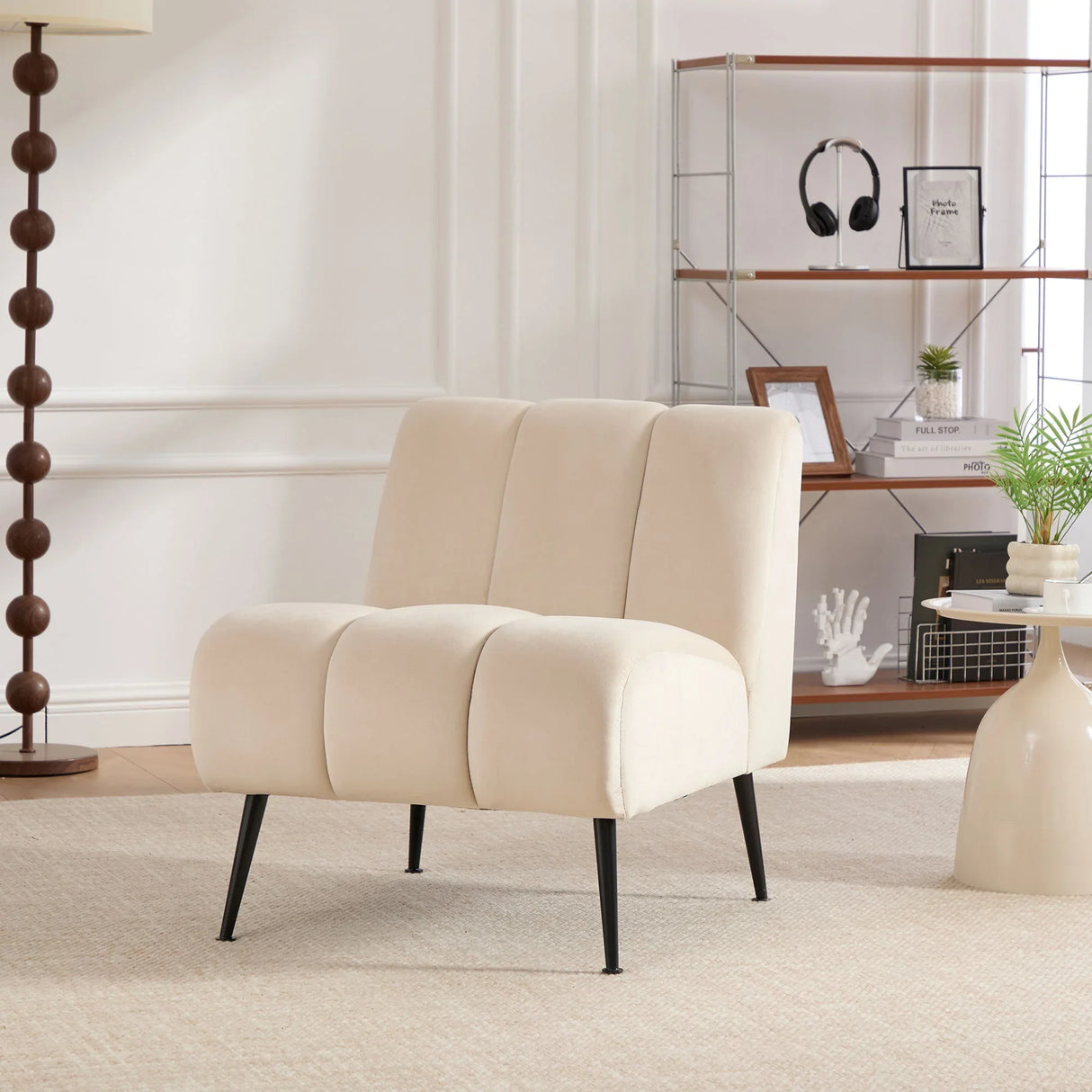 Upholstered Armless Chair For Living Room - Furniture Home Direct