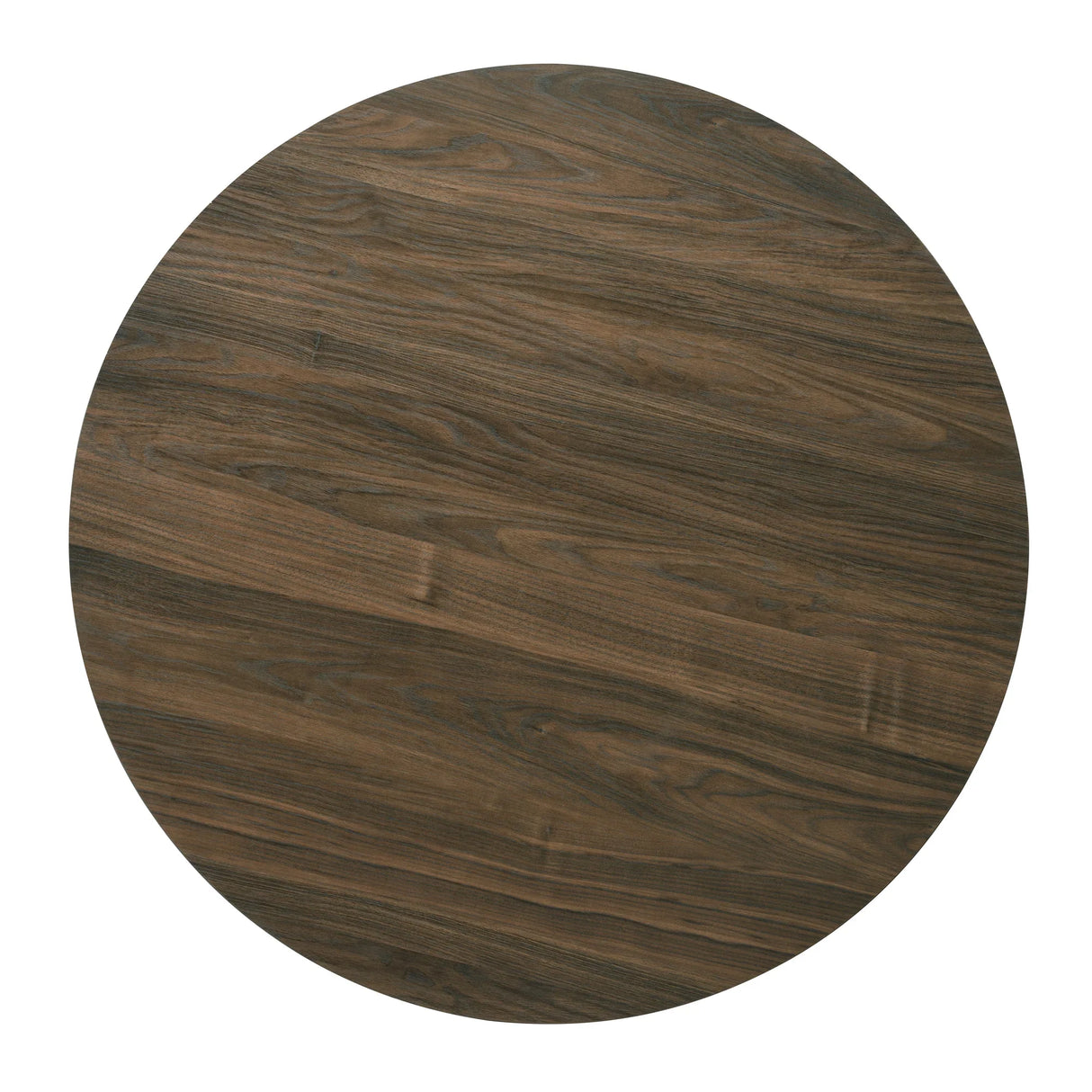 Round Side Table With X Leg Base MDF Finish Natural Walnut - Furniture Home Direct