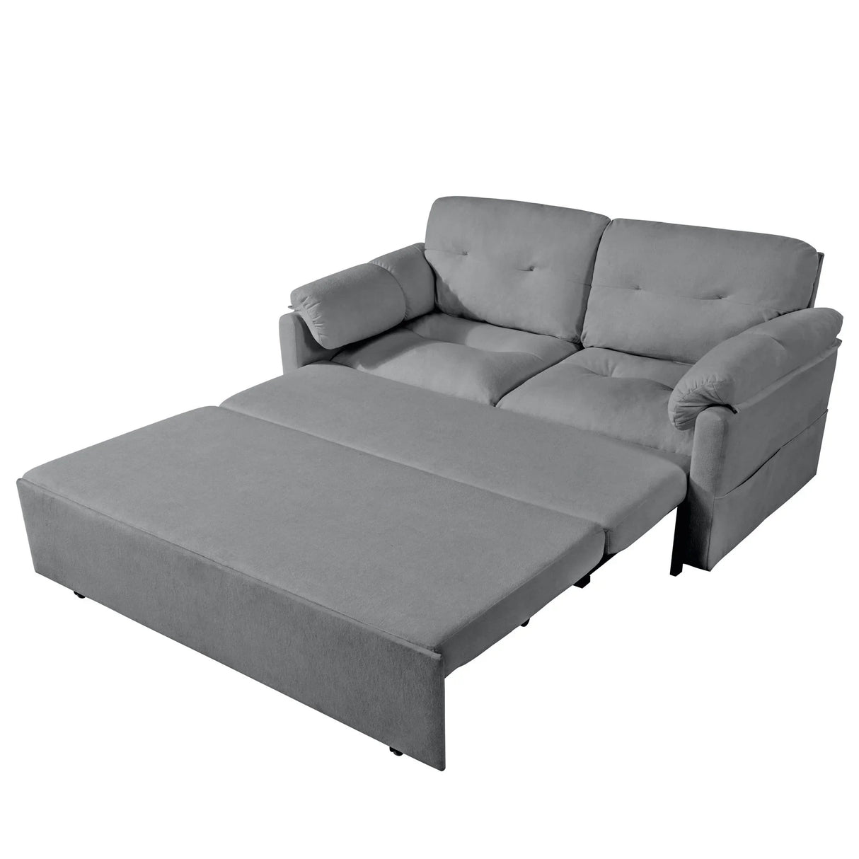 Modern Convertible Sleeper Sofa Bed With Pull-Out Queen Design, Side Storage & Thick Cushions - Furniture Home Direct