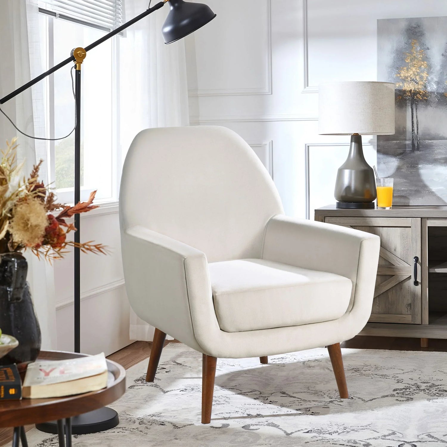 Astrid - Arm Chair - Beige - Furniture Home Direct