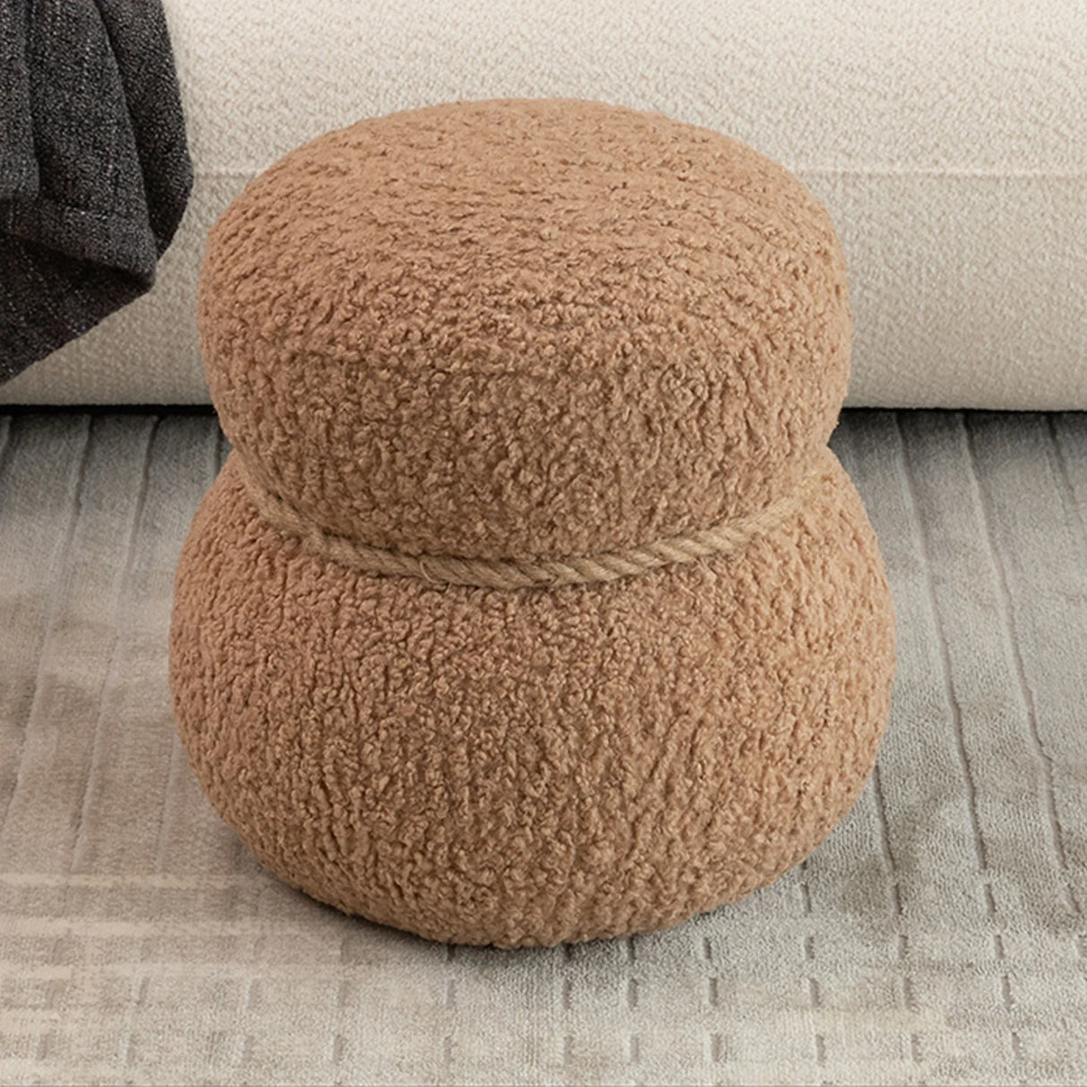 Snowman Stool With Cushion And Solid Wood Frame - Furniture Home Direct