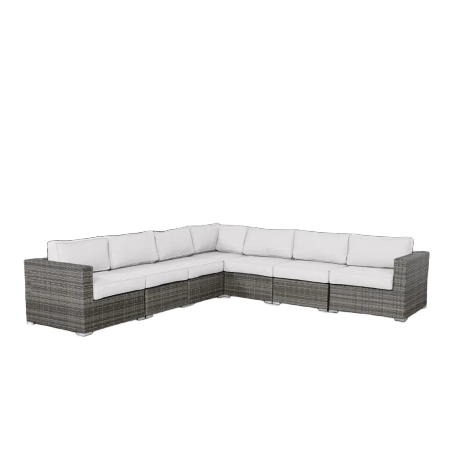 Luxurious Wicker Patio Sectional With Weather Resistant Sunbrella Cushions - Furniture Home Direct