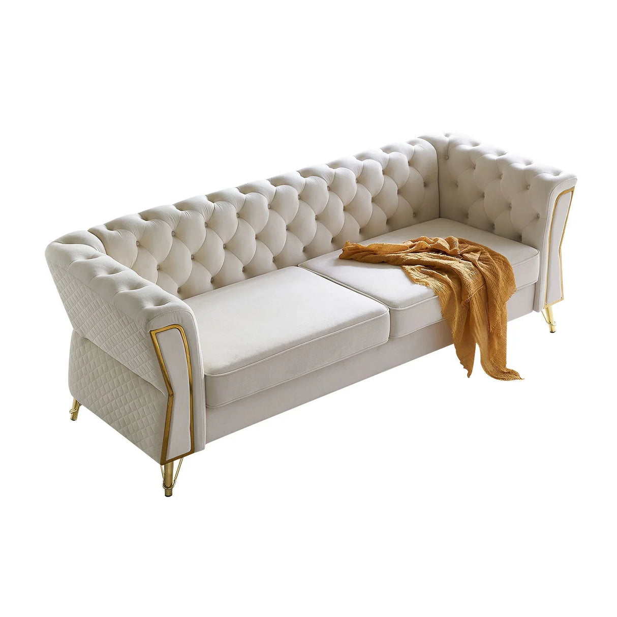 Modern Tufted Velvet Sofa For Living Room - Furniture Home Direct